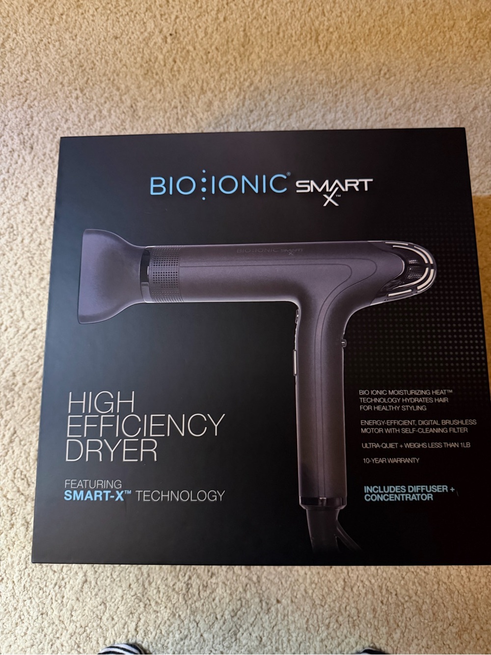 Bio Ionic SmartX High Efficiency Hair Dryer - Black